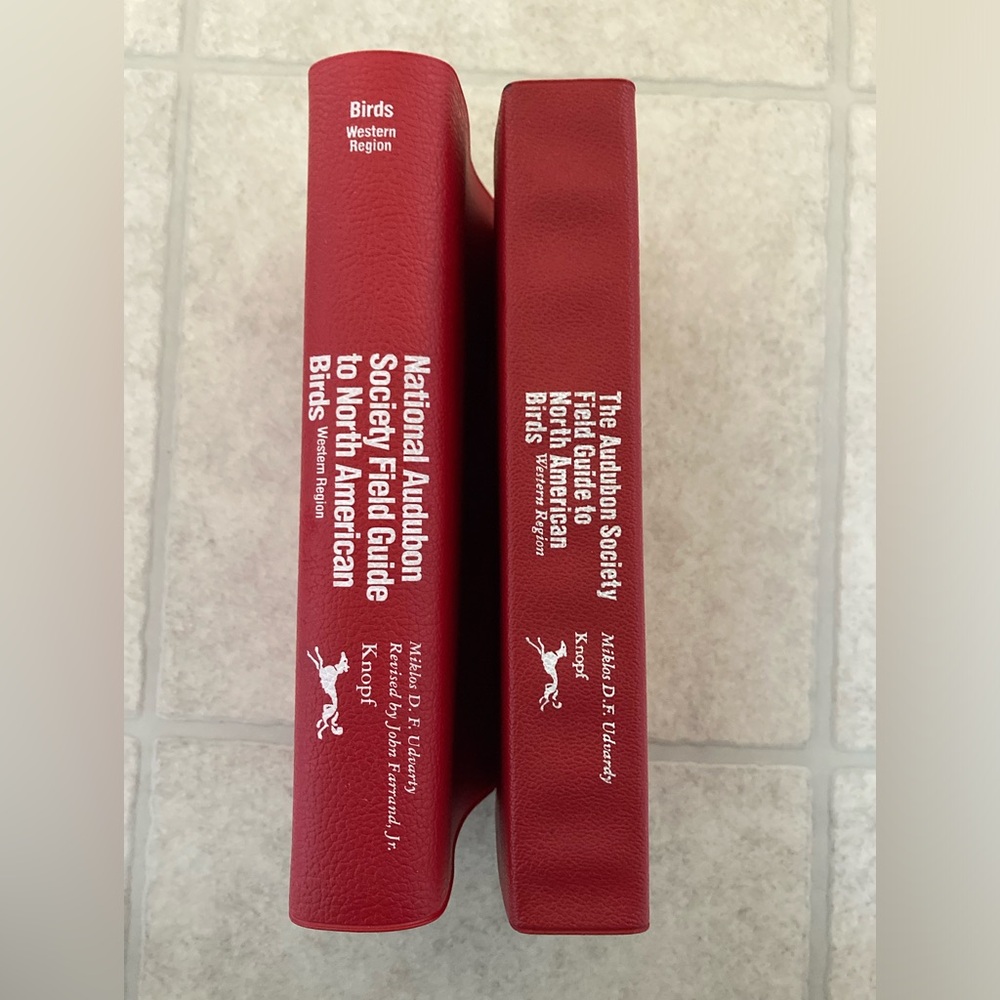 Lot of 2 Red National Audubon Society Field Guide Books